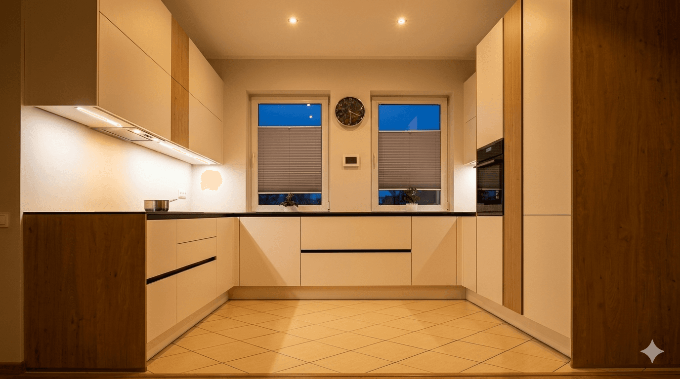 Minīmālistiskā iebūvējama virtuve MDF (EGGER) 103 serija Riga