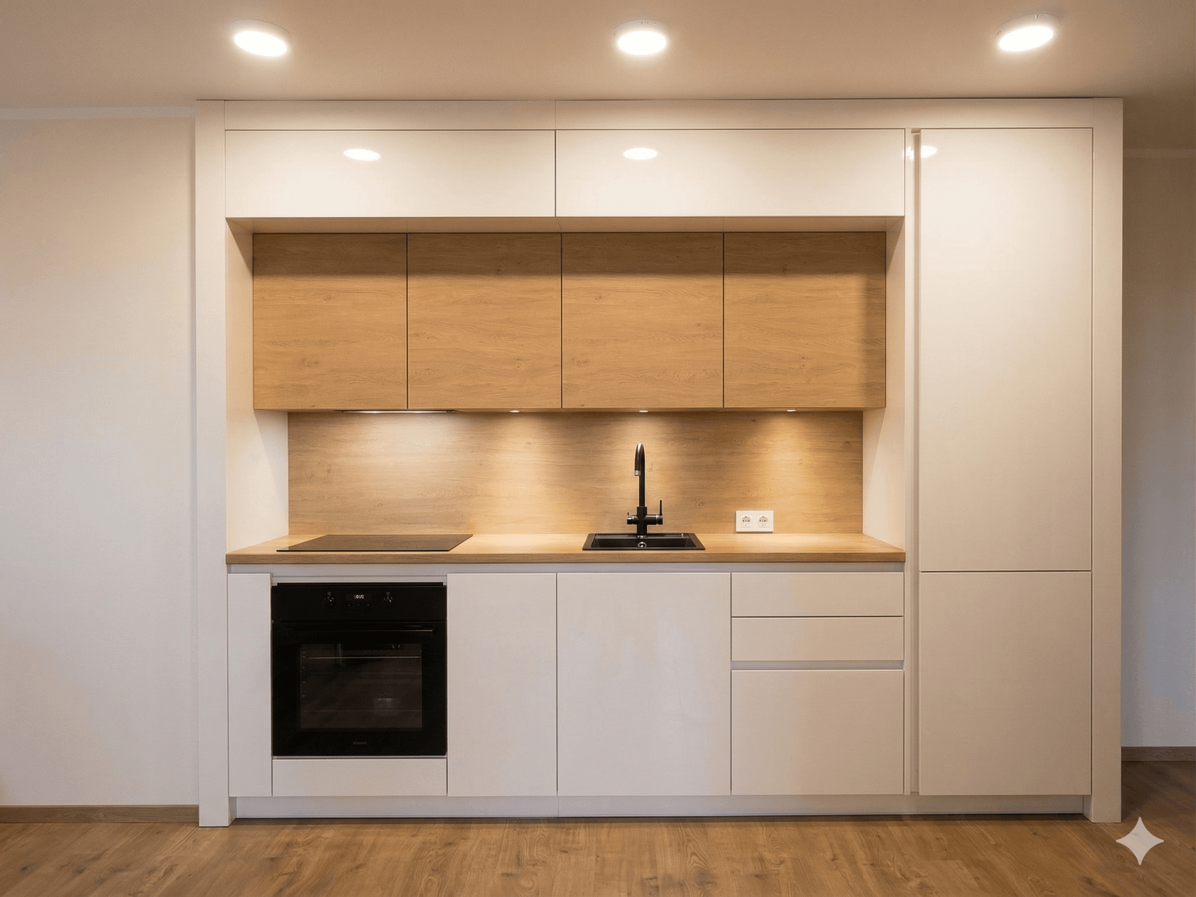 Minīmālistiskā iebūvējama virtuve Akrils 119 serija jaunais projekts Ogre