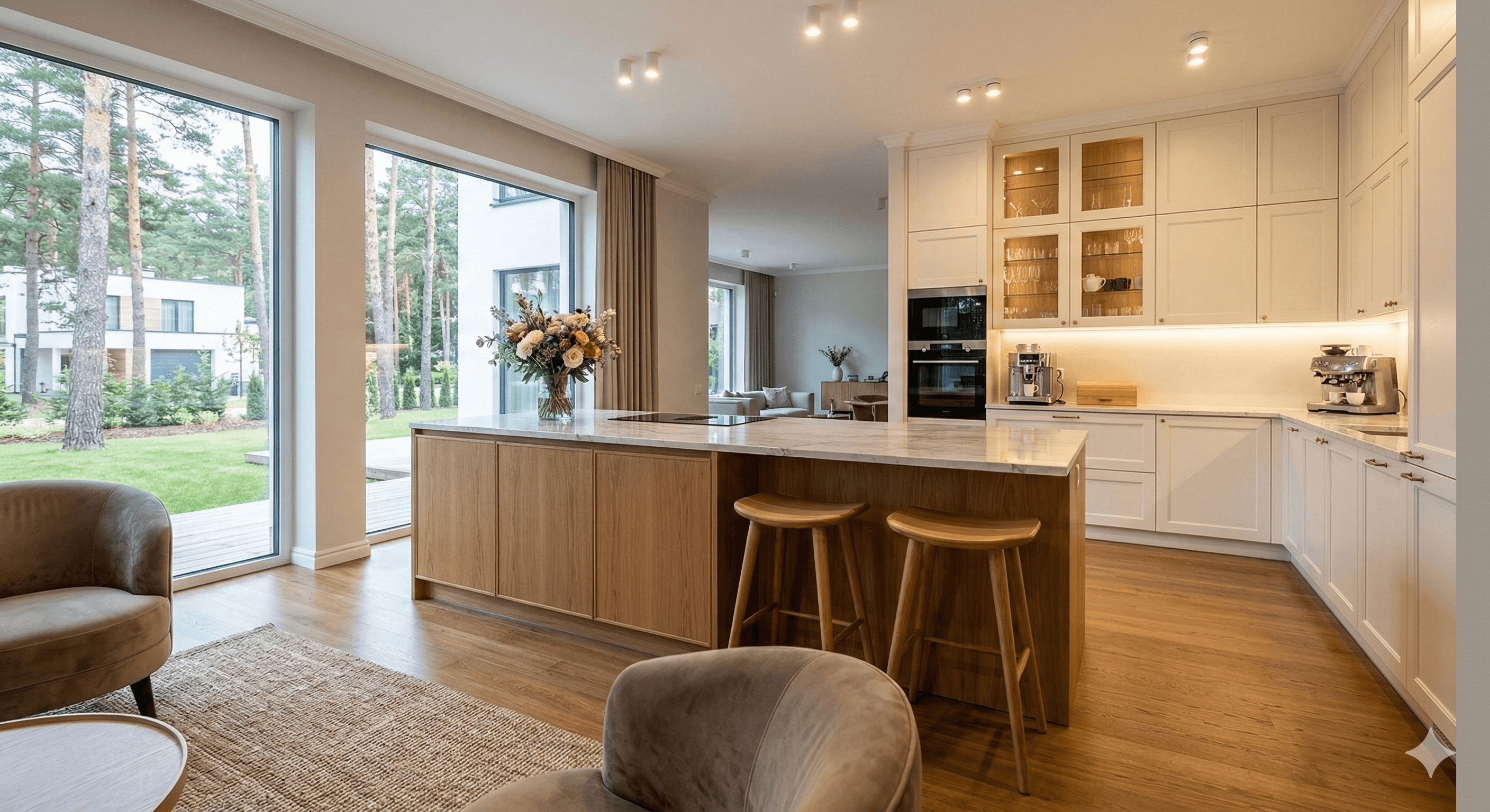 Skandīnāvu iebūvējama virtuve MDF (EGGER) privatmaja Rezekne