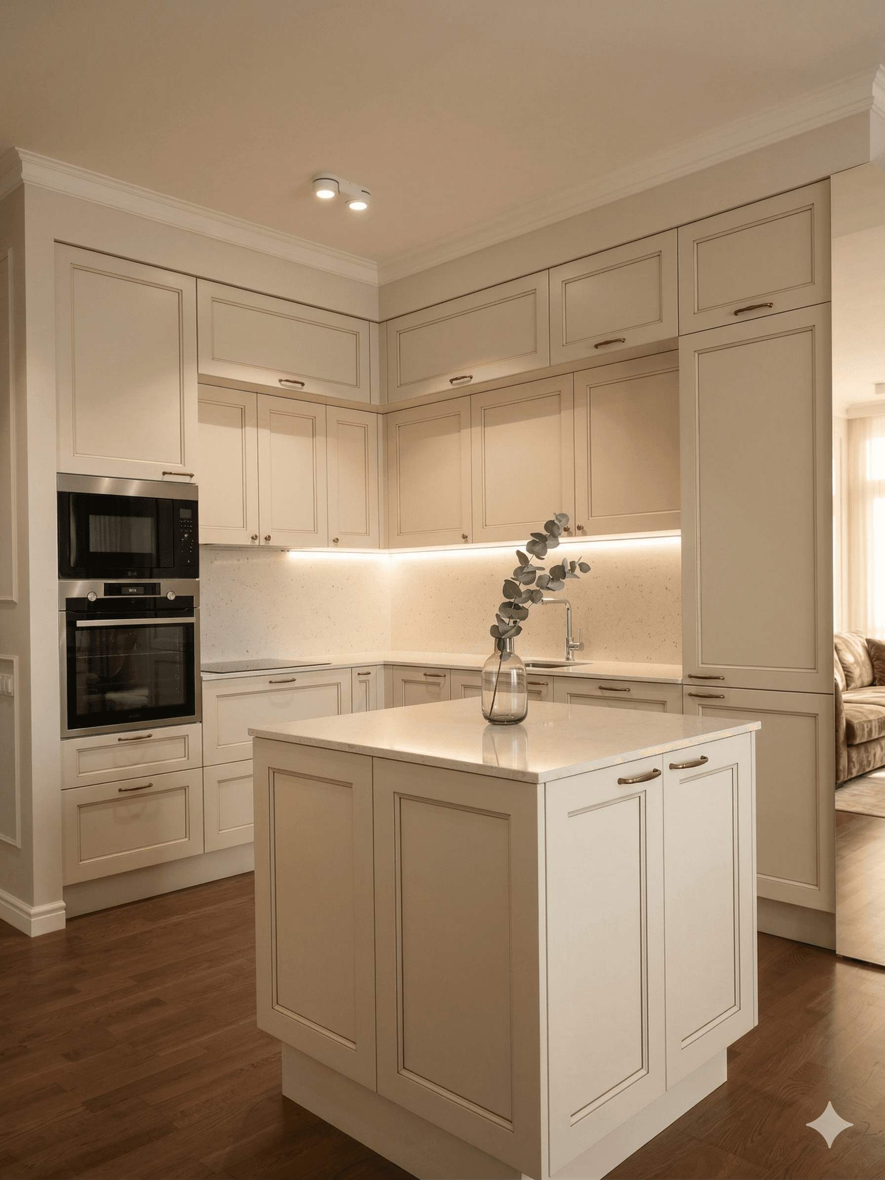 Klasiskā iebūvējama virtuve Akrils privatmaja Rezekne